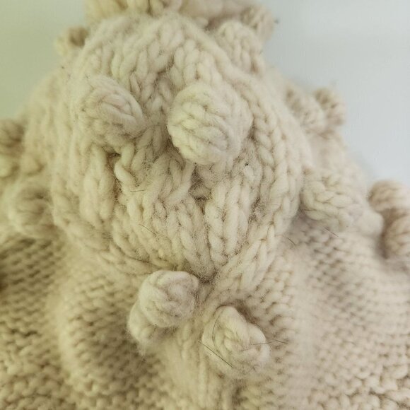 Nivanna Design Ivory Wool Bobble Chunky Knit Pom pom Hat One Size - Picture 4 of 6